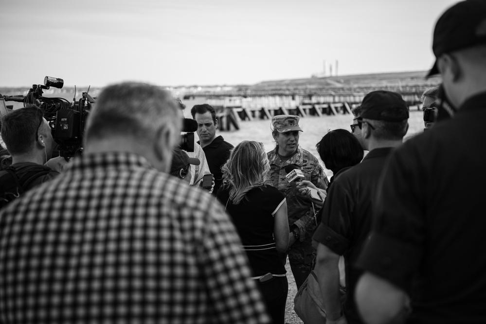 U.S. Army Corps of Engineers leadership conduct media availability following controlled demolition of Francis Scott Key Bridge wreckage