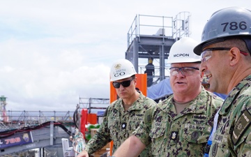 Master Chief Petty Officer of the Navy (MCPON) James Honea tours Pearl Harbor Naval Shipyard and Intermediate Maintenance Facility