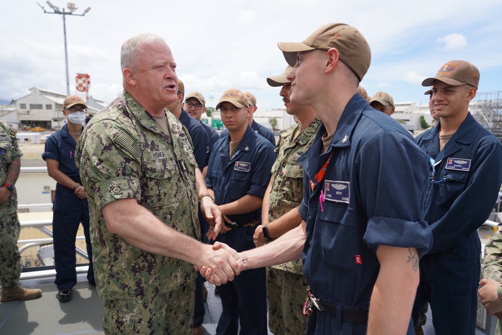 Master Chief Petty Officer of the Navy (MCPON) James Honea tours Pearl Harbor Naval Shipyard and Intermediate Maintenance Facility