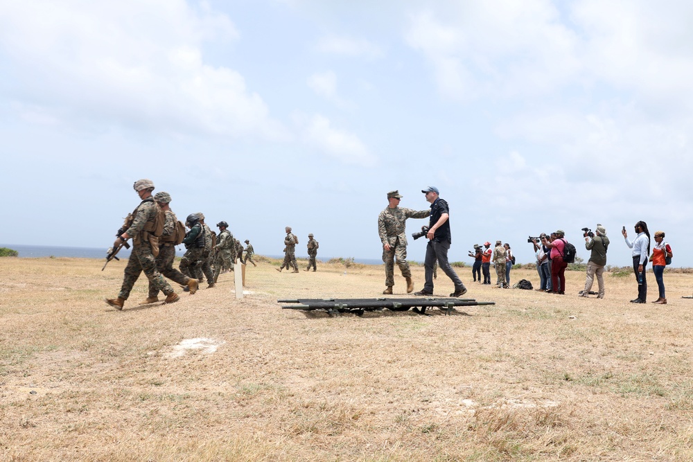 Media engages with Troops at Paragon Base, Barbados