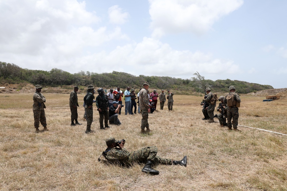 Media engages with Troops at Paragon Base, Barbados