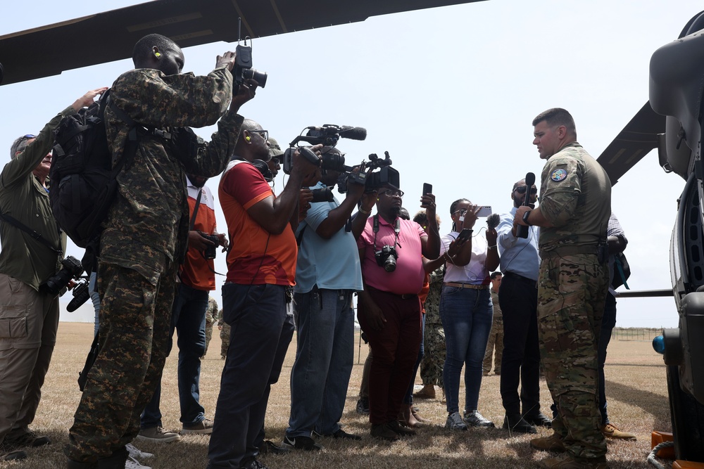 Media engages with Troops at Paragon Base, Barbados