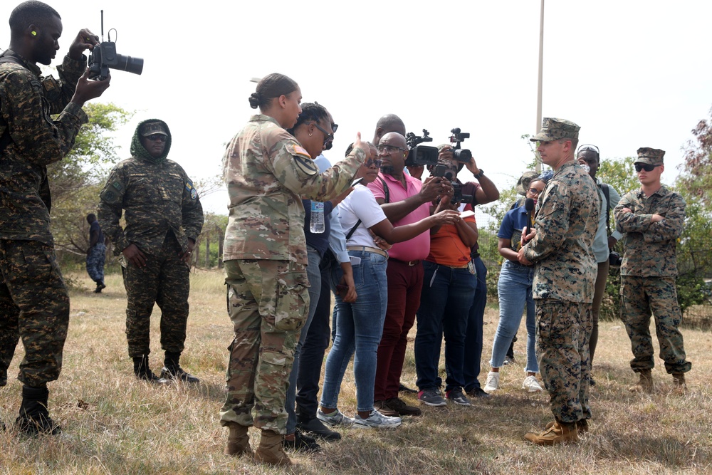 Media engages with Troops at Paragon Base, Barbados