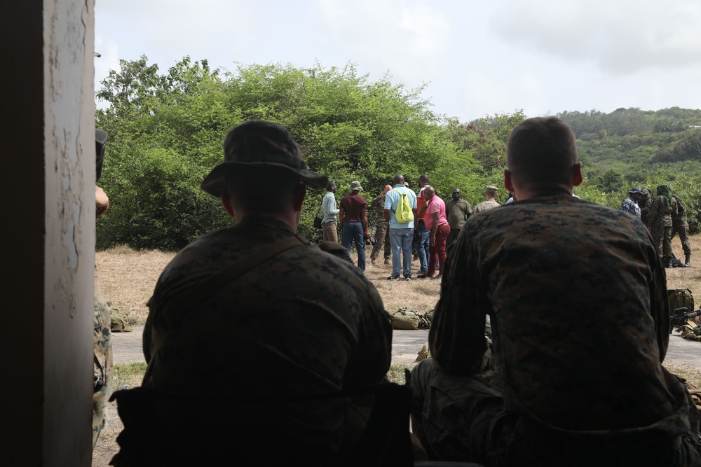 Media engages with Troops at Paragon Base, Barbados