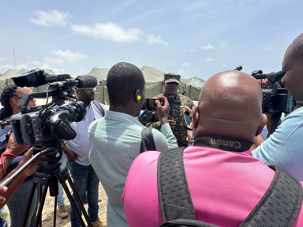 Media engages with Troops at Paragon Base, Barbados