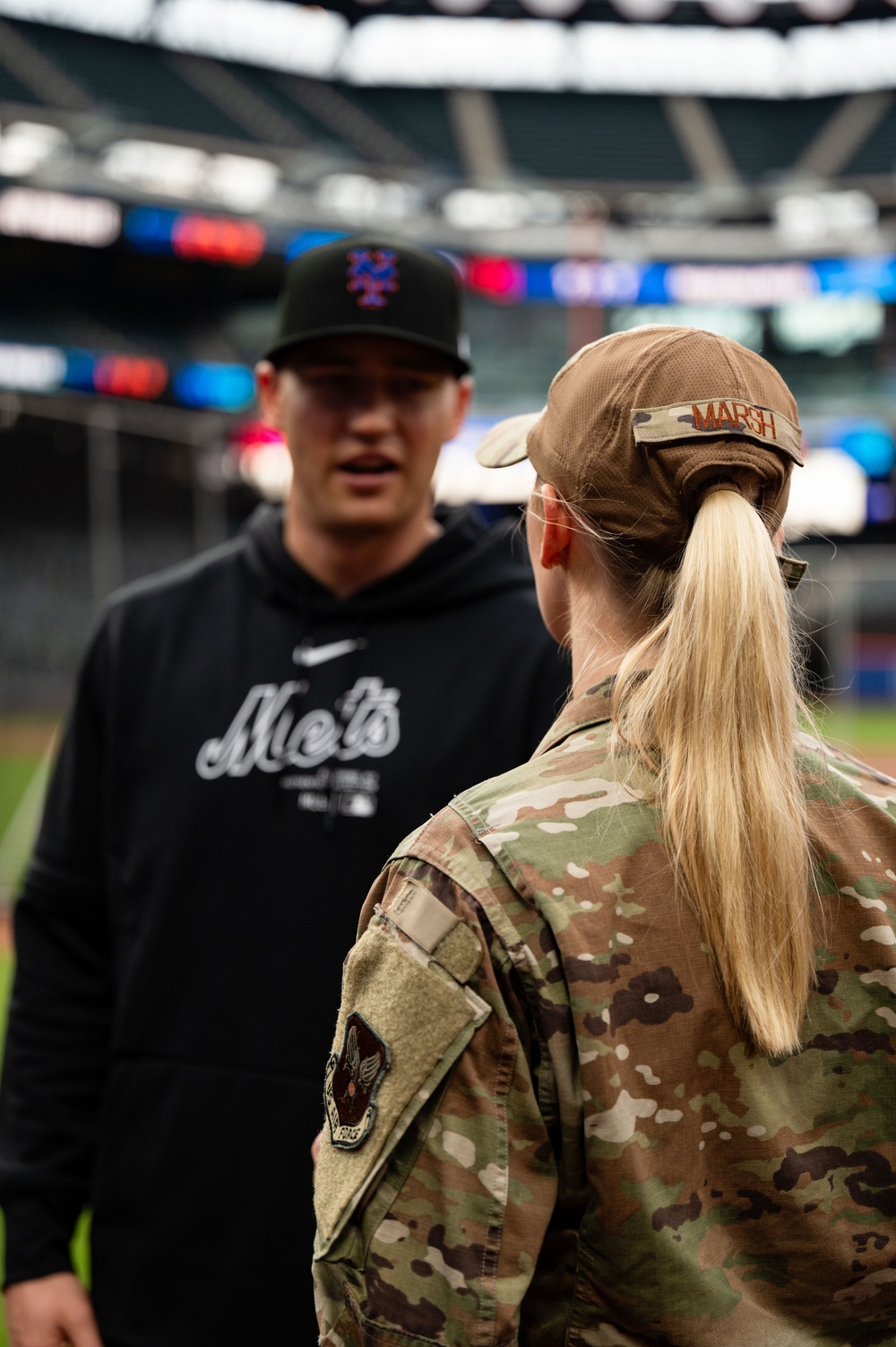 Lt Marsh Throws First Pitch at Mets Game