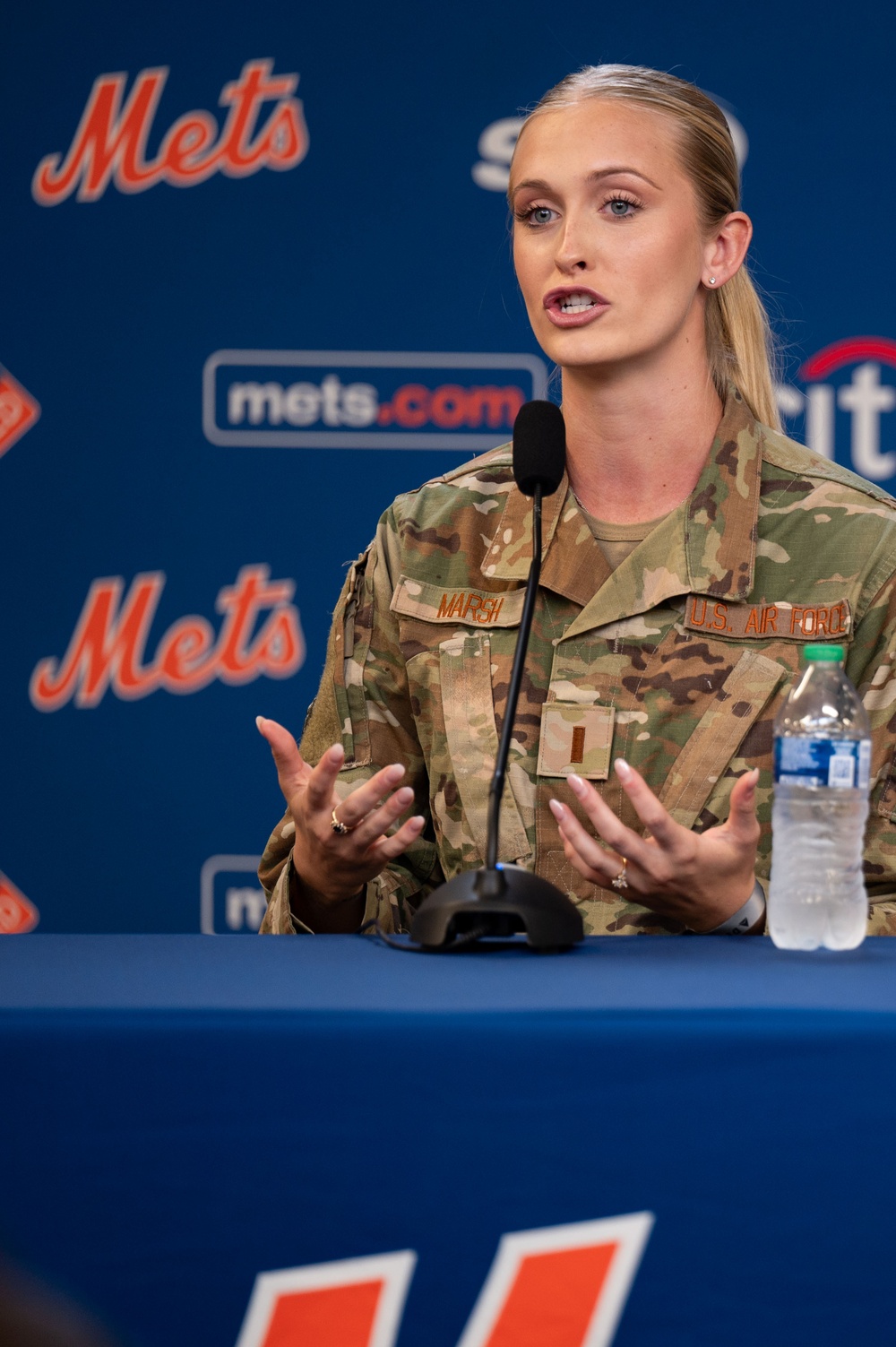 Lt Marsh Throws First Pitch at Mets Game