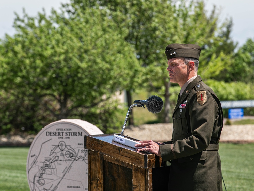 MG Meyer Unveils Desert Storm Memorial Alongside Commanders Widow