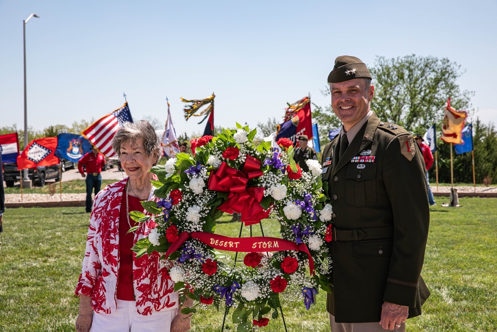 MG Meyer Unveils Desert Storm Memorial Alongside Commanders Widow