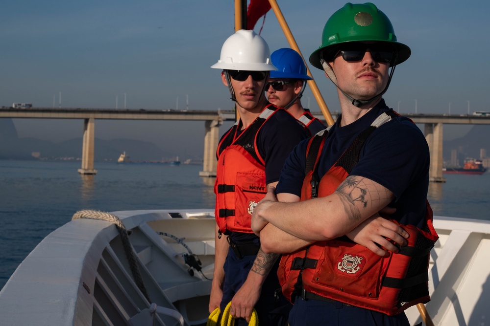 US Coast Guard and Brazilian navy boarding crews conduct training exercise during Southern Seas 2024