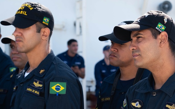 US Coast Guard and Brazilian navy boarding crews conduct training exercise during Southern Seas 2024