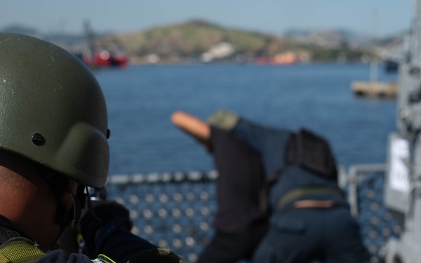 US Coast Guard and Brazilian navy boarding crews conduct training exercise during Southern Seas 2024