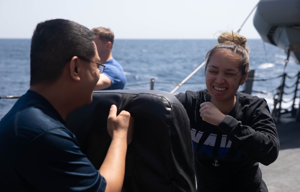 USS Ralph Johnson conducts hand-to-hand combat training