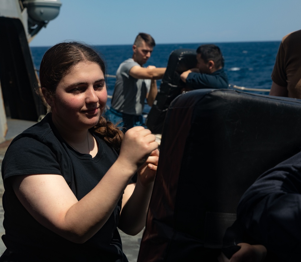 USS Ralph Johnson conducts hand-to-hand combat training
