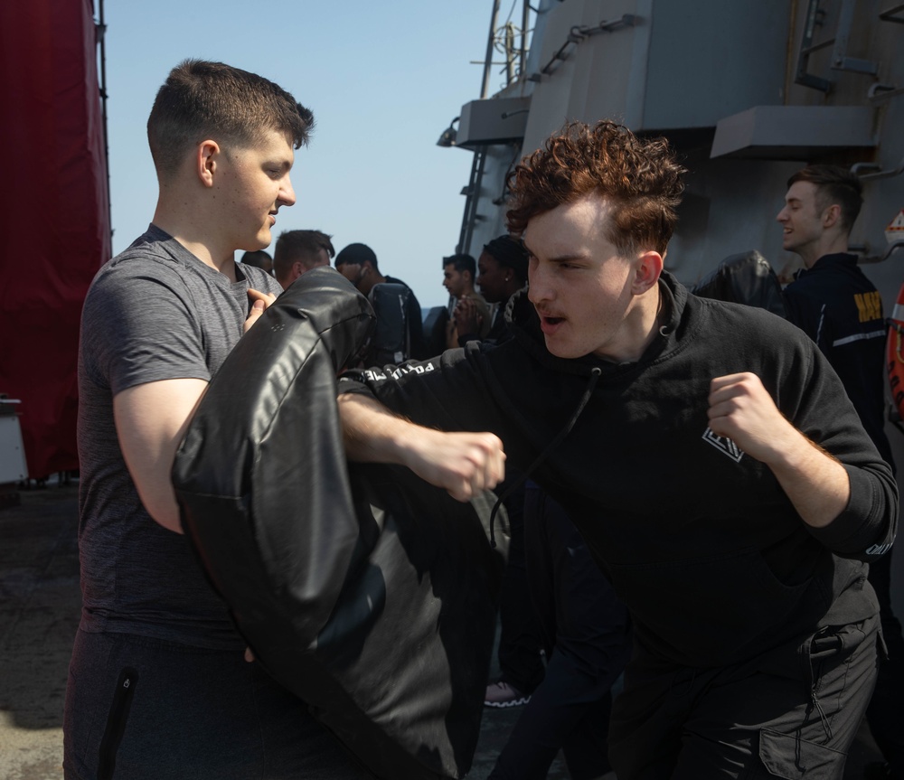 USS Ralph Johnson conducts hand-to-hand combat training
