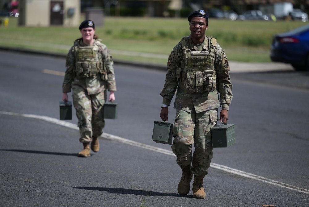 Air Force, Navy participate in fire team challenge