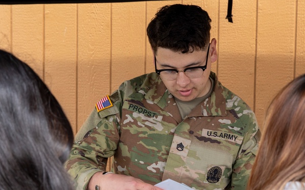 Troy High School Army recruiting event