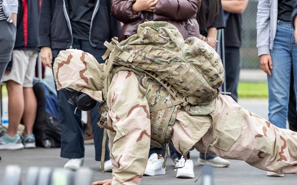 Troy High School Army recruiting event