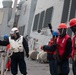 USS Ralph Johnson conducts replenishment at sea.