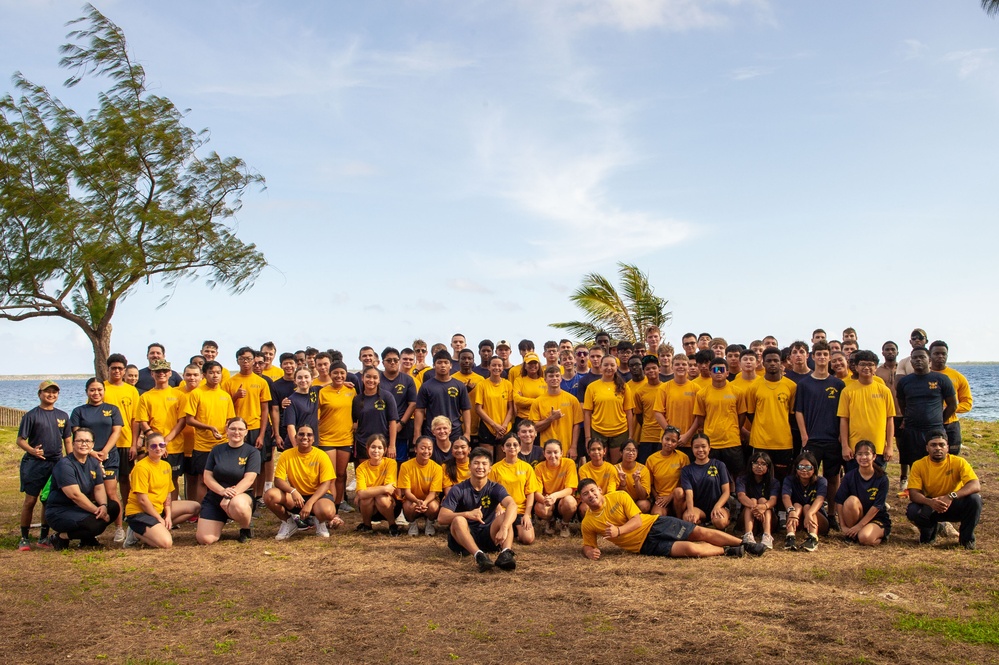 USS Frank Cable Sailors Volunteer During Guam High School’s Navy Junior Officers’ Training Corps PRT