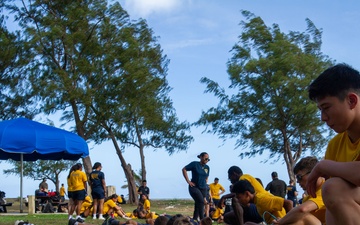 USS Frank Cable Sailors Volunteer During Guam High School’s Navy Junior Officers’ Training Corps PRT