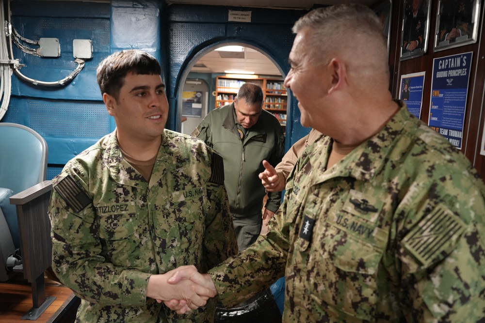 Navy Chief of Chaplains Visits USS Harry S. Truman