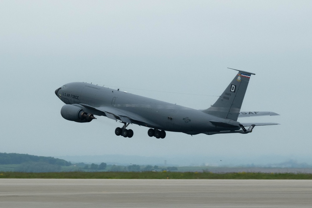 F-16s and KC-135s depart Spangdahlem for Astral Knight 2024