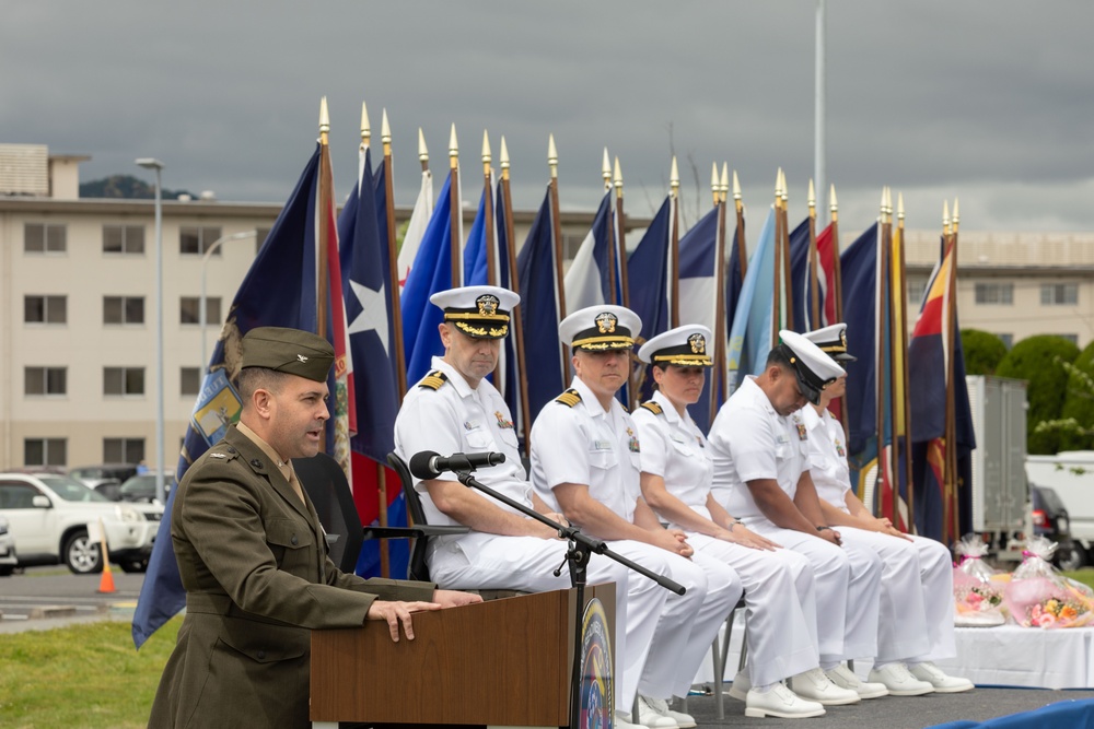 To Good Health: Navy Medicine Readiness and Training Unit Iwakuni change of charge ceremony