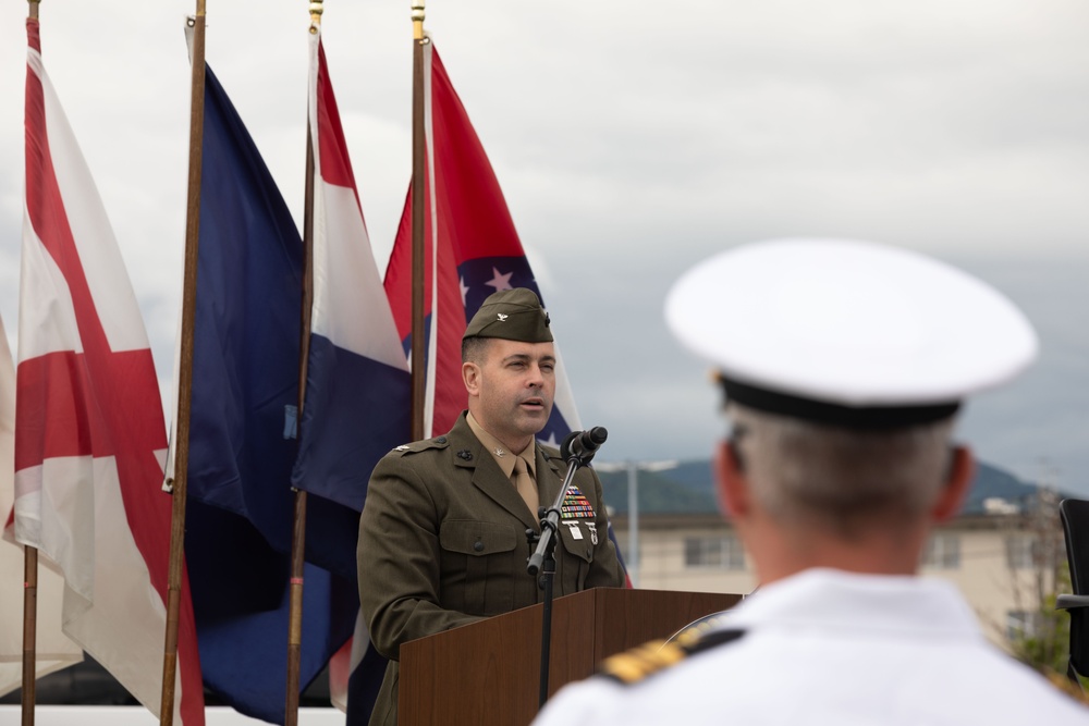 To Good Health: Navy Medicine Readiness and Training Unit Iwakuni change of charge ceremony