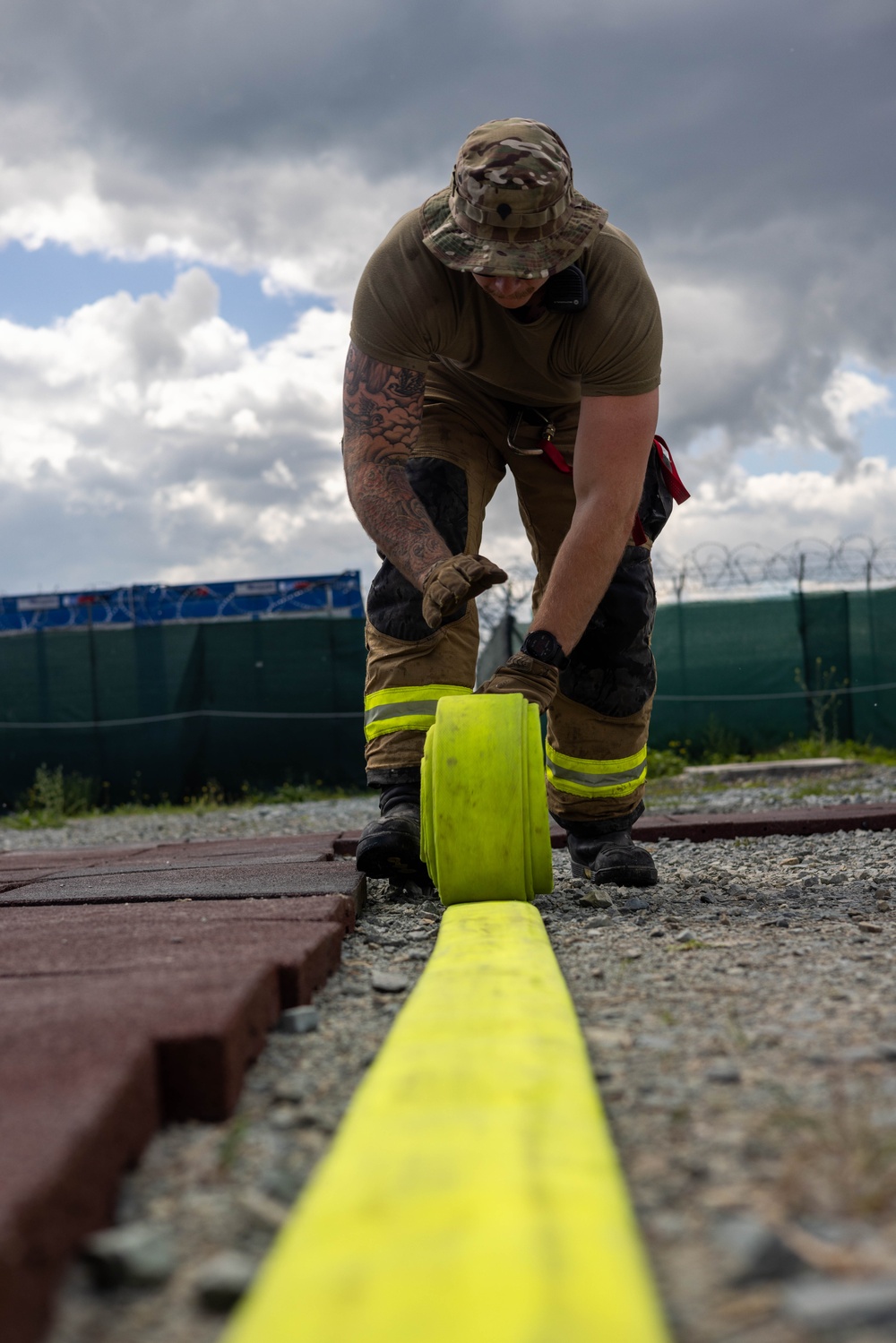 U.S. Army Firefighters Take Part in Fire Drill in Romania