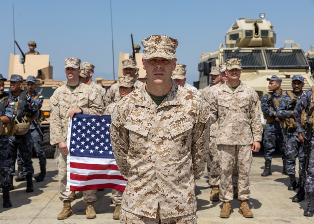 Marine Corps Training Group Charlie: U.S. Marines stand in formation with allies