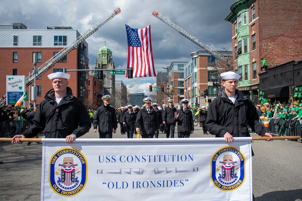 USS Constitution Marches in St. Patrick's Day Parade
