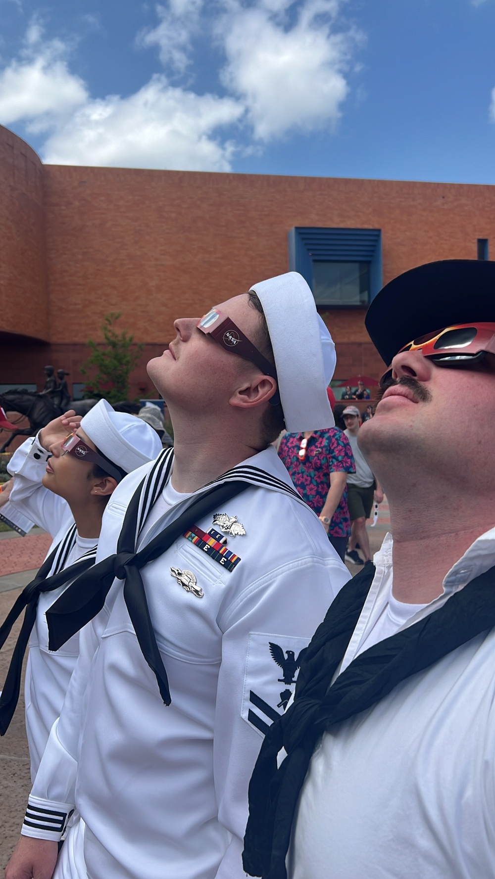USS Constitution Sailors Observe Eclipse