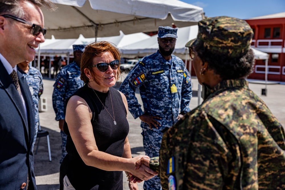 President of Barbados and U.S. Ambassador to Barbados conduct TRADEWINDS 24 training site flyover