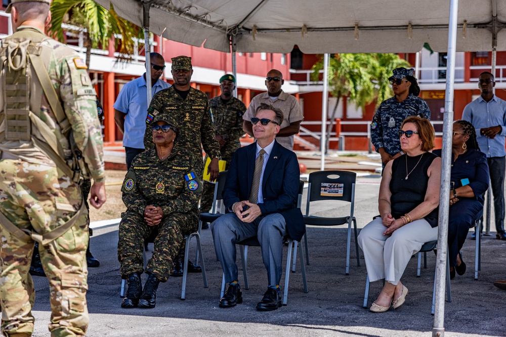 President of Barbados and U.S. Ambassador to Barbados conduct TRADEWINDS 24 training site flyover