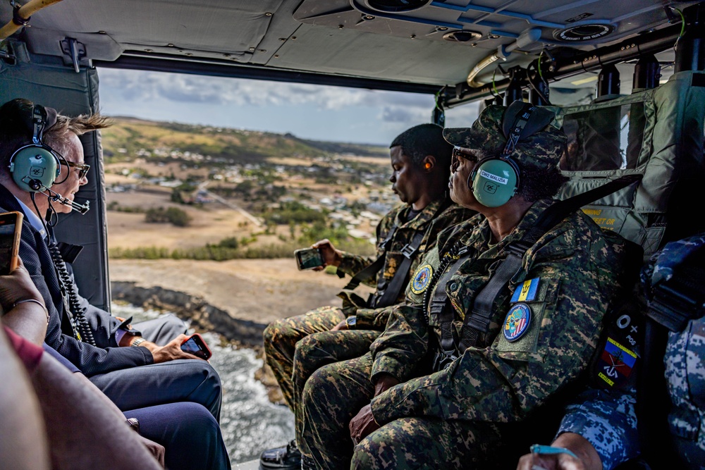 President of Barbados and U.S. Ambassador to Barbados conduct TRADEWINDS 24 training site flyover