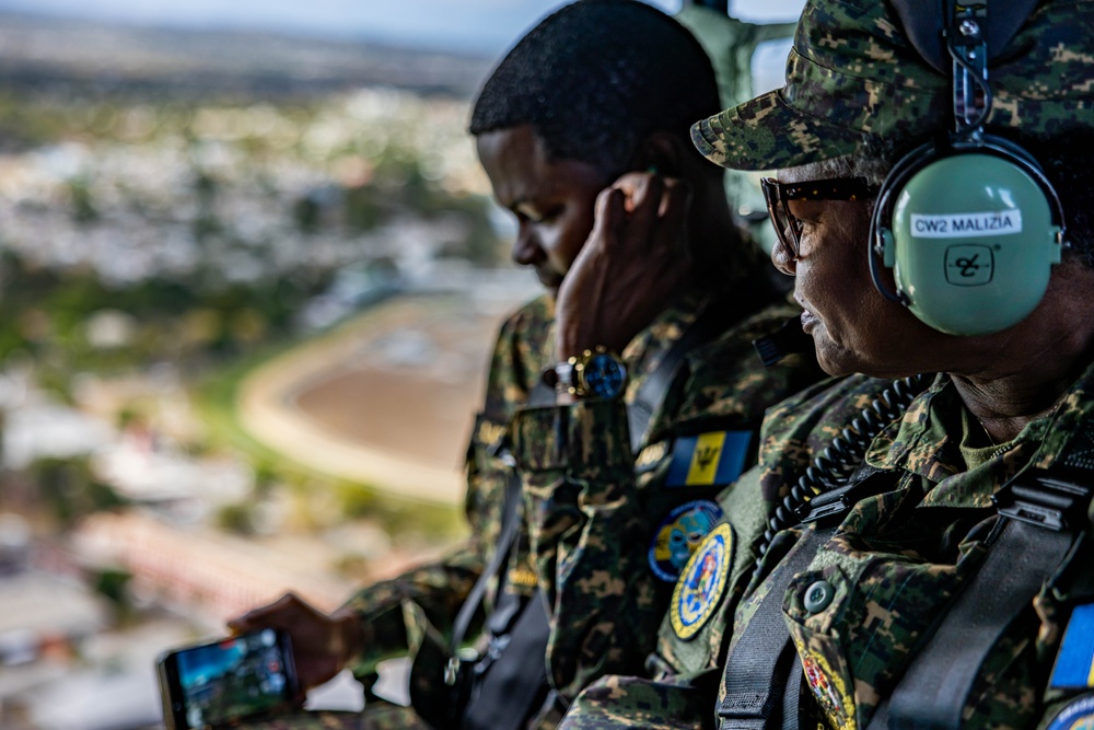 President of Barbados and U.S. Ambassador to Barbados conduct TRADEWINDS 24 training site flyover