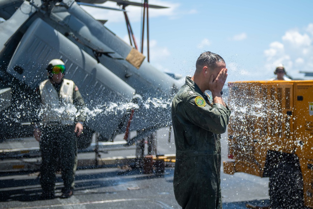 VAW-115 Change of Command Aboard Theodore Roosevelt