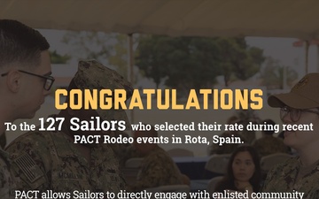 127 PACT Sailors Select Ratings at CDS Europe