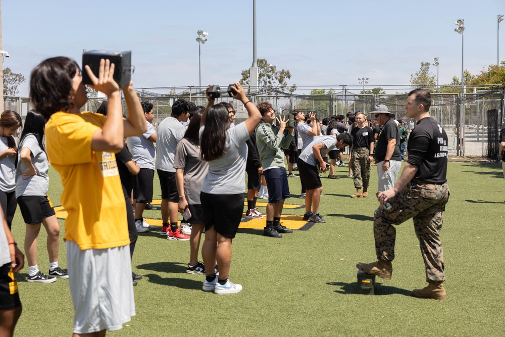 Marines Host Workout at Godinez Fundamental