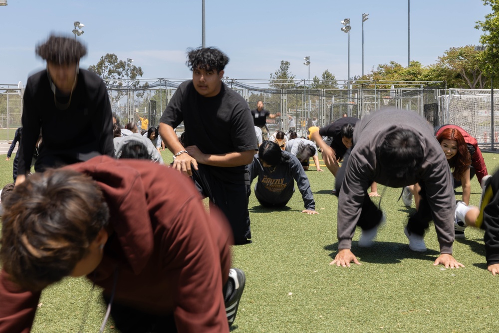 Marines Host Workout at Godinez Fundamental