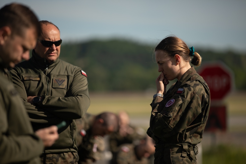 U.S. Army 10th Special Forces Group (Airborne) and Polish 6th Airborne Brigade perform a static line and high altitude low opening parachute jumps May 13-15, 2024 near Krakow Poland.