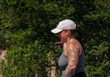3rd Division Sustainment Brigade Plays with Pups