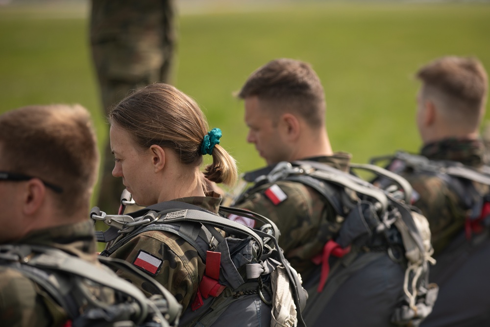 U.S. Army 10th Special Forces Group (Airborne) and Polish 6th Airborne Brigade perform a static line and high altitude low opening parachute jumps May 13-15, 2024 near Krakow Poland.