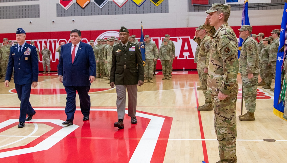 BOYD ASSUMES LEADERSHIP OF ILLINOIS NATIONAL GUARD DURING  CHANGE OF COMMAND CEREMONY