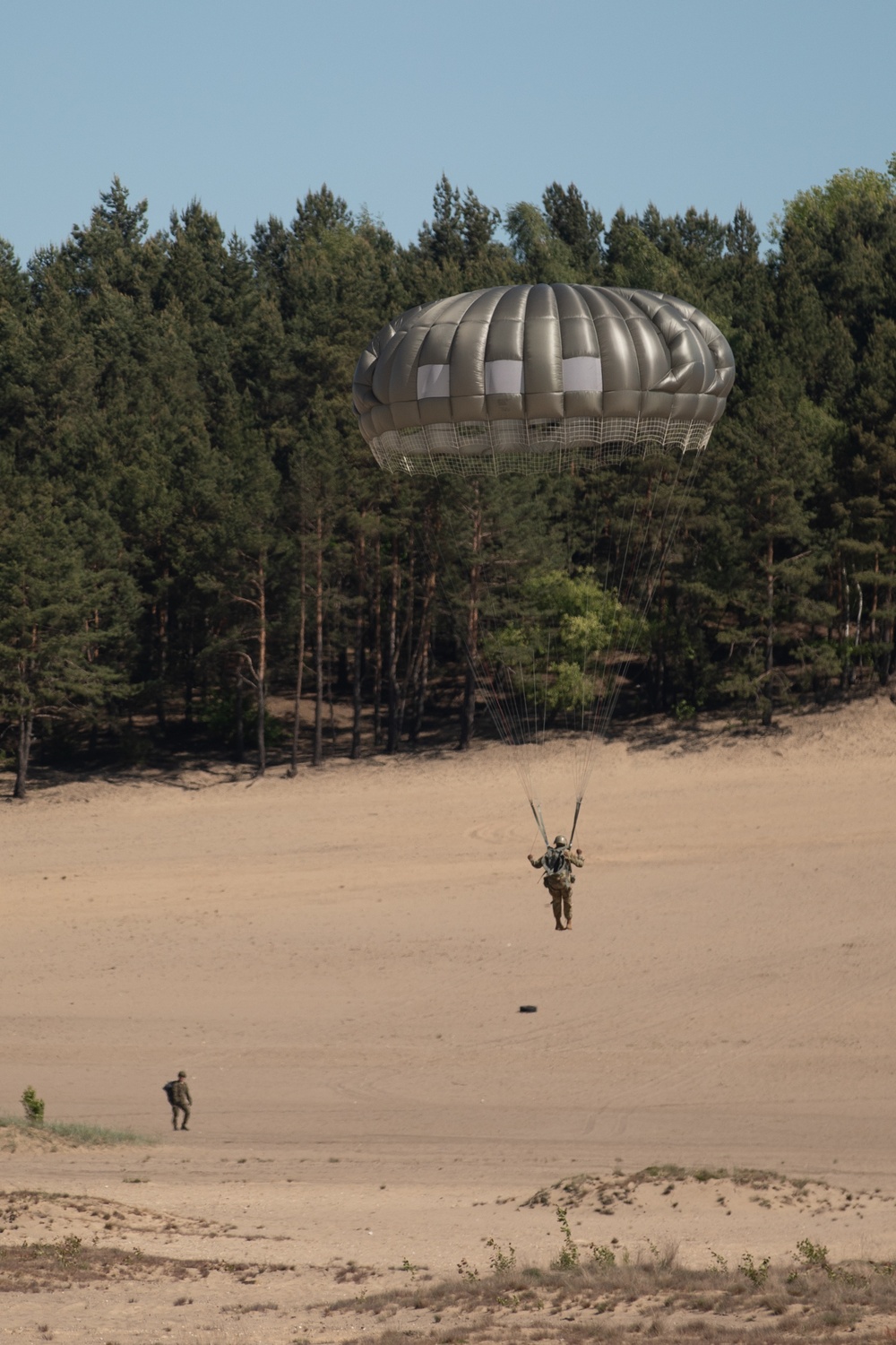 U.S. Army 10th Special Forces Group (Airborne) and Polish 6th Airborne Brigade perform a static line and high altitude low opening parachute jumps May 13-15, 2024 near Krakow Poland.