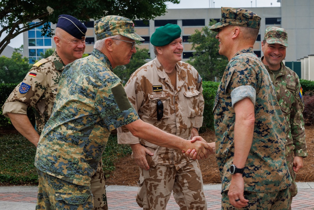 Foreign military leaders visit Marine Corps Support Facility to learn about the Reserve Force