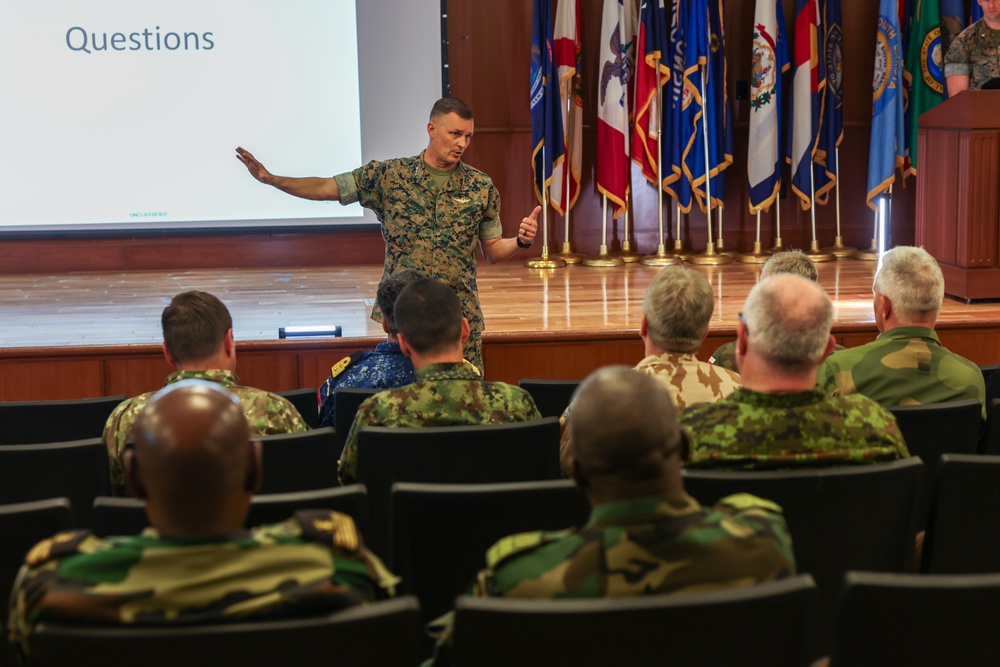 Foreign military leaders visit Marine Corps Support Facility to learn about the Reserve Force
