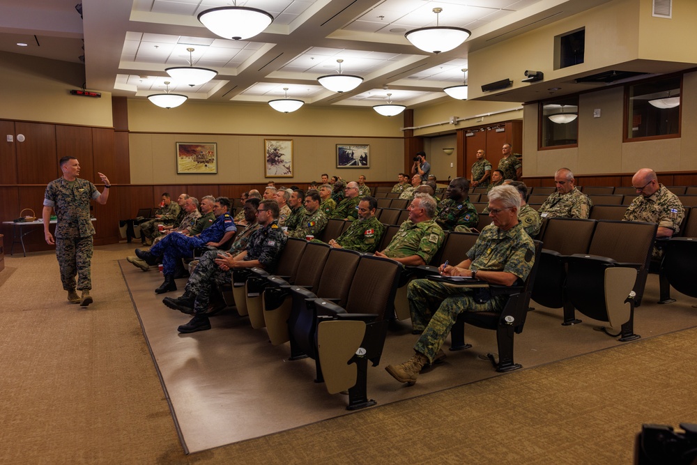 Foreign military leaders visit Marine Corps Support Facility to learn about the Reserve Force