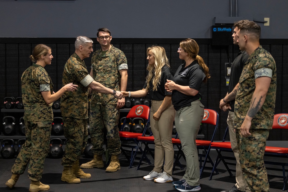 Assistant Commandant of the Marine Corps visits 2nd MLG Human Performance Center